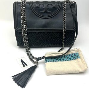 TORY BURCH Fleming Lambskin Leather Convertible Shoulder Bag
